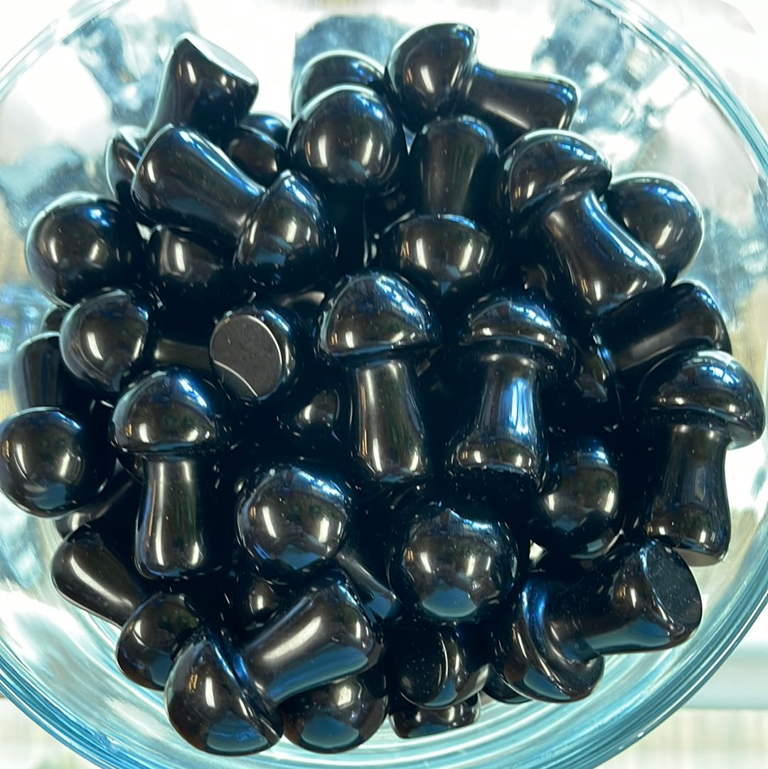 Obsidian Mushrooms 1.5 inch Mountain Mineral Market